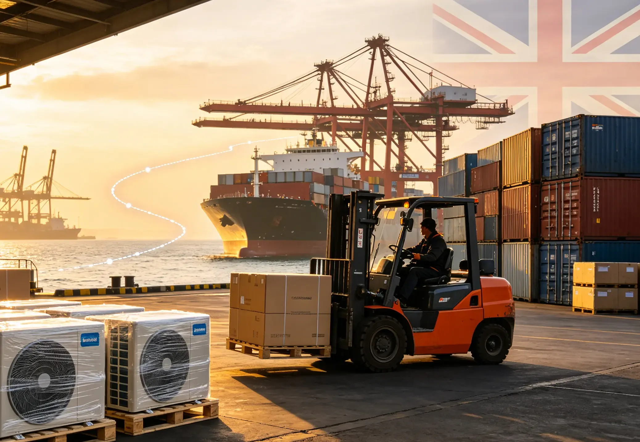 How to Ship Air Conditioners from China to the UK: The Complete 2026 Guide (Cost, Customs & F-Gas Compliance)