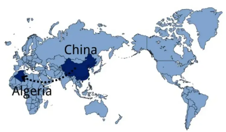 Shipping from China to Algeria — sea and air freight routes