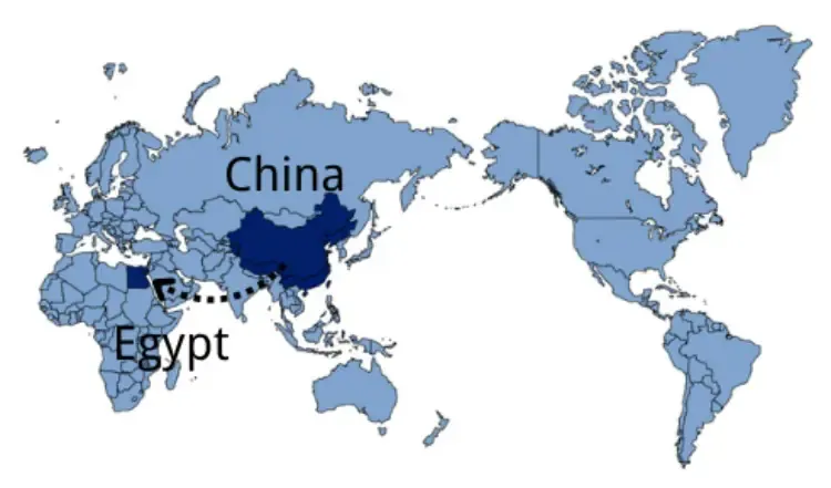 Shipping from China to Egypt — sea and air freight routes