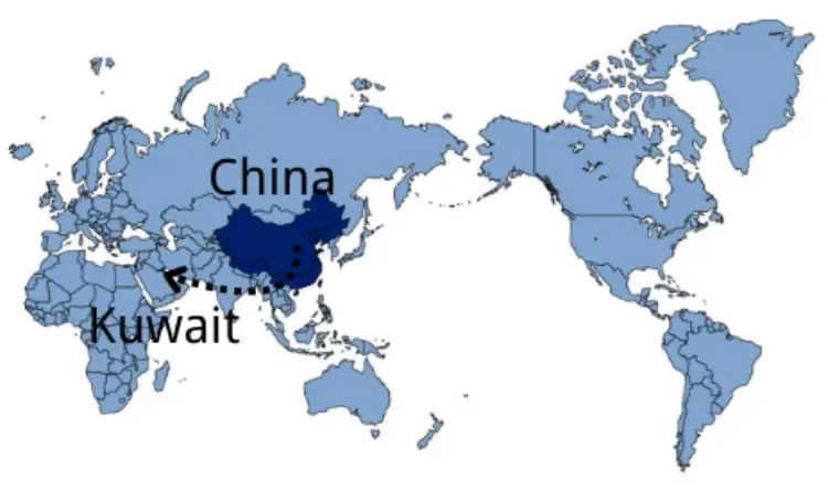 Shipping from China to Kuwait — sea and air freight routes