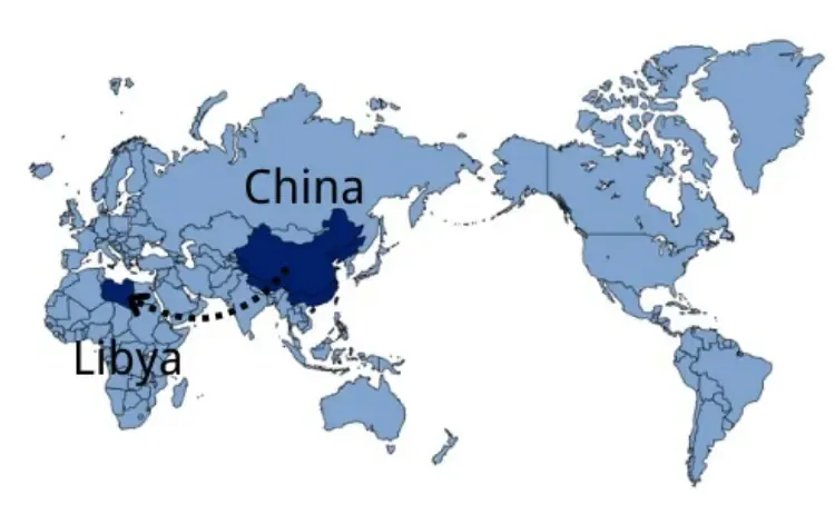Shipping from China to Libya — sea and air freight routes