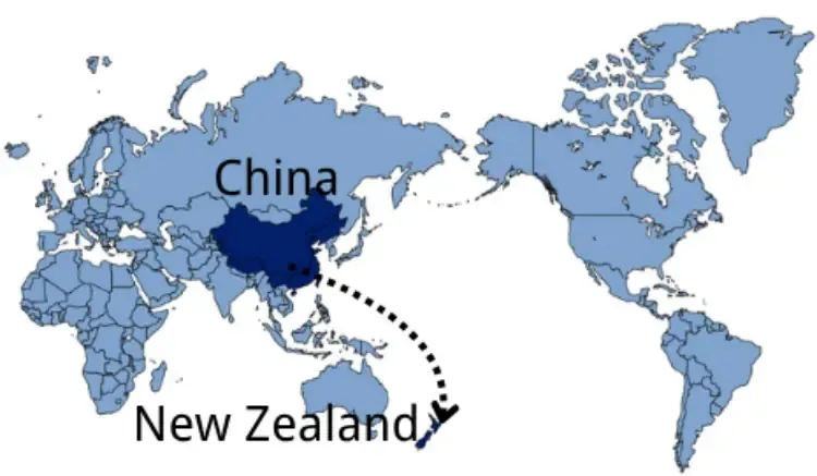 Shipping from China to New Zealand — sea and air freight routes