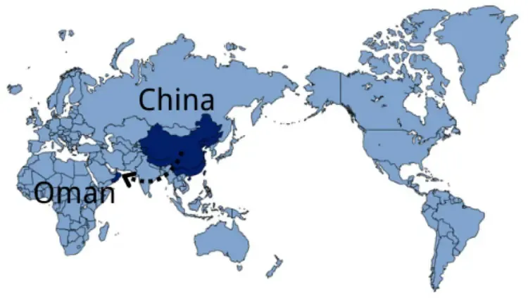 Shipping from China to Oman — sea and air freight routes