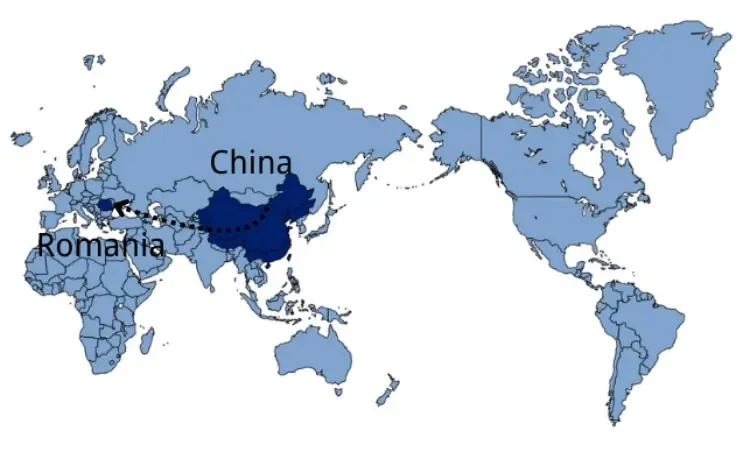 Shipping From China to Romania