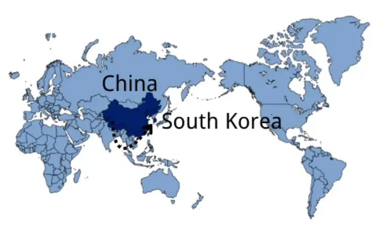 Shipping from China to South Korea — sea and air freight routes