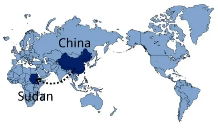 Shipping from China to Sudan — sea and air freight routes