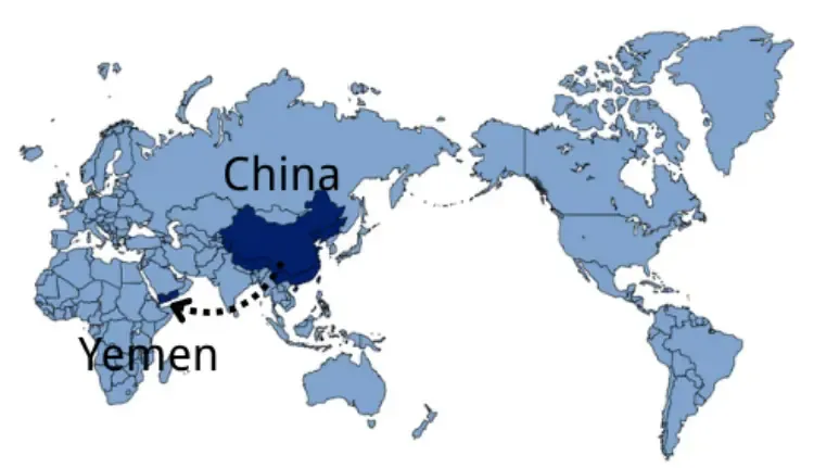 Shipping from China to Yemen — sea and air freight routes